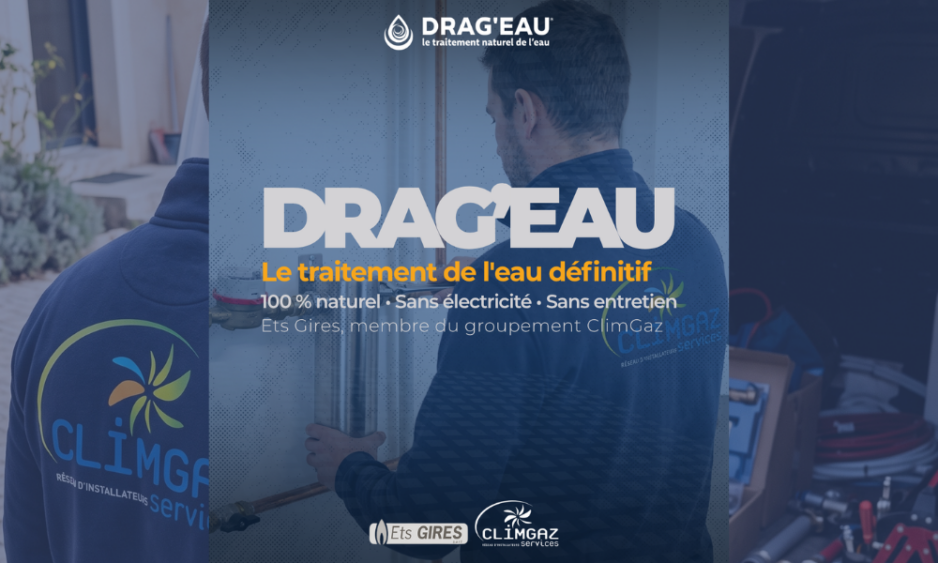 Ets Gires installe un système anti-calcaire Drag'eau sur un réseau d'eau à Tain-l'Hermitage.